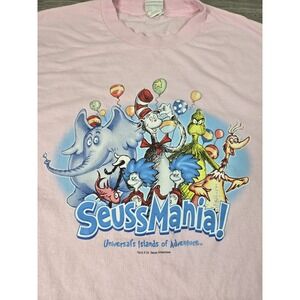 Dr Seuss T Shirt Womens Large Pink Universal Studios Islands Adventure Mania